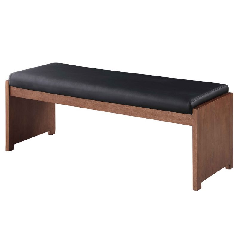 Chintaly - Emma - Upholstered Bench w/ Solid Wood Frame - EMMA-BCH-BLK