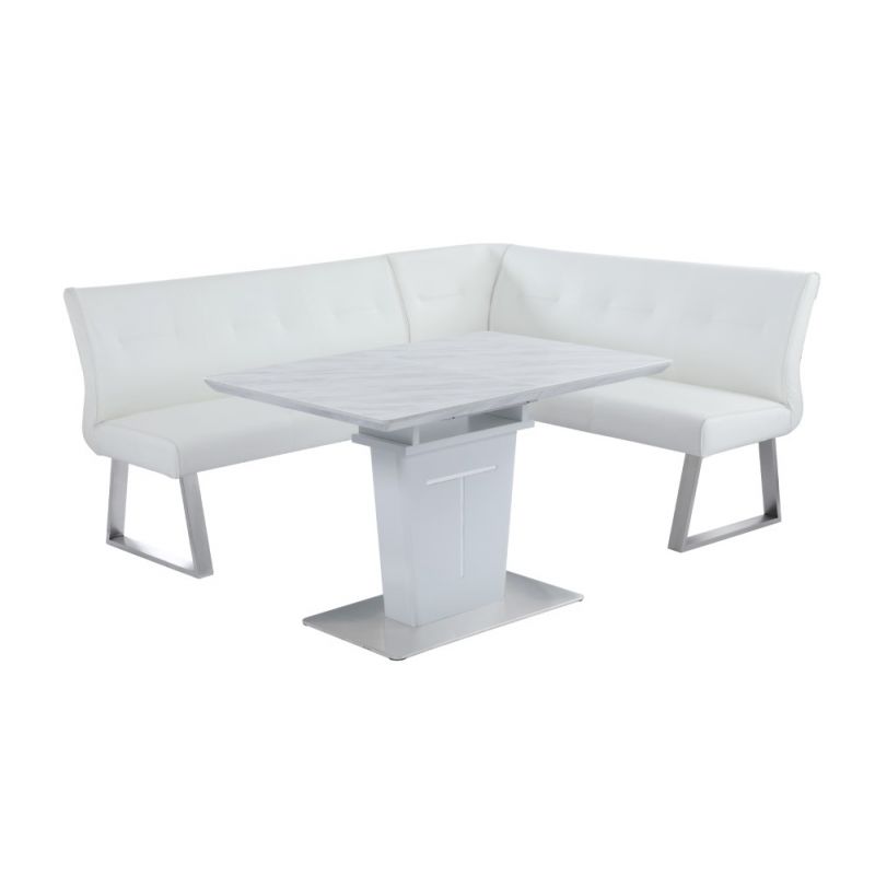 Chintaly - Gwen 2 Piece Dining Set (Table + Nook) - GWEN-2PC
