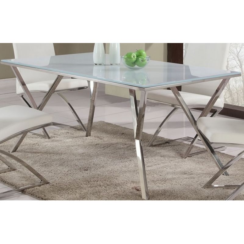 Chintaly - Jade Starphire Glass Dining Table - JADE-DT