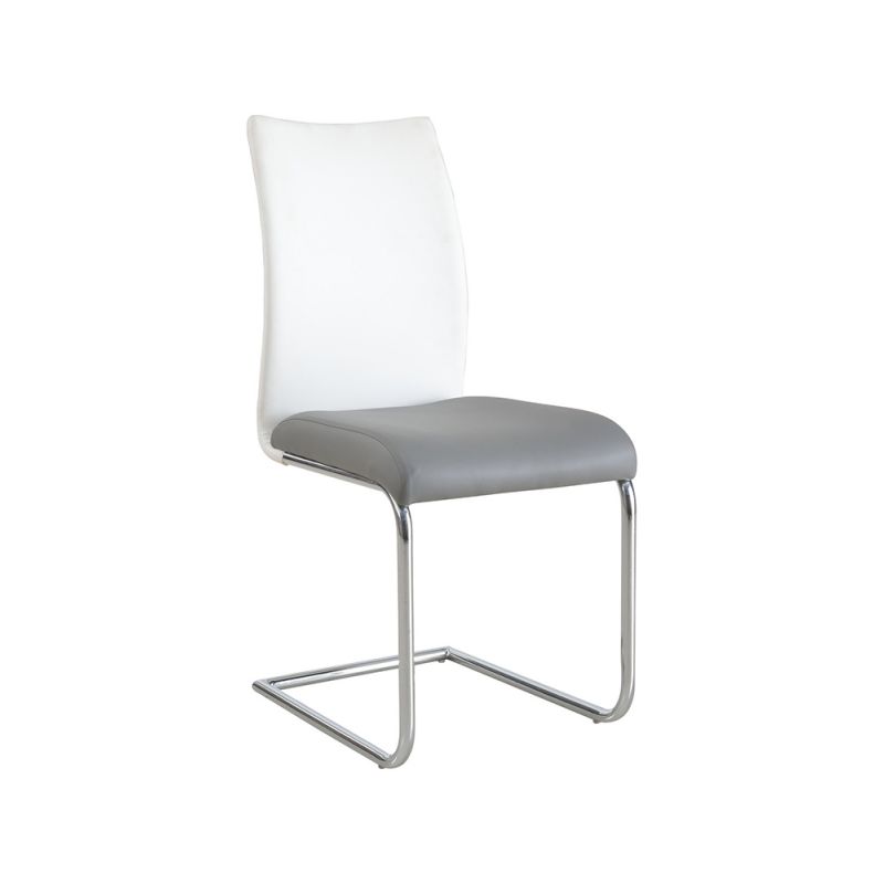 Chintaly - Jane - Contemporary 2-Tone Contour Back Cantilever Side Chair - (Set of 4) - JANE-SC-2TONE