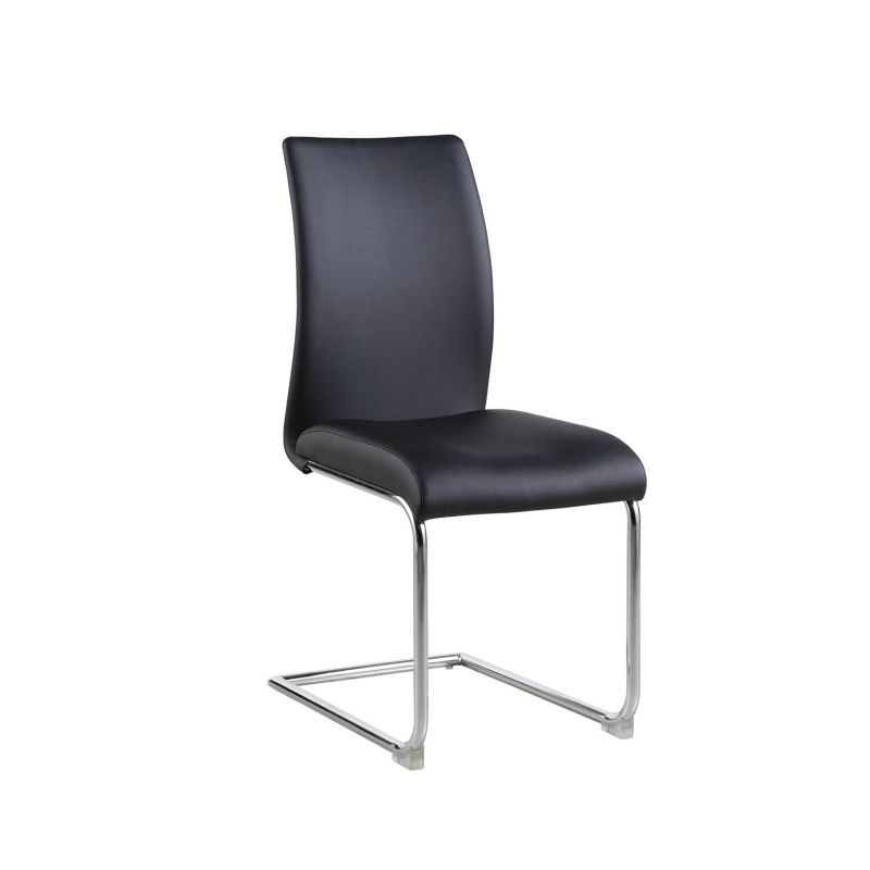 Chintaly - Jane - Contemporary Contour Back Cantilever Side Chair - (Set of 4) - JANE-SC-BLK