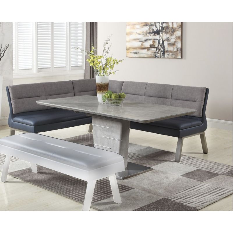 Chintaly - Jezebel 2 Pieces Dining Set Table With Nook - JEZEBEL-2PC-NOOK