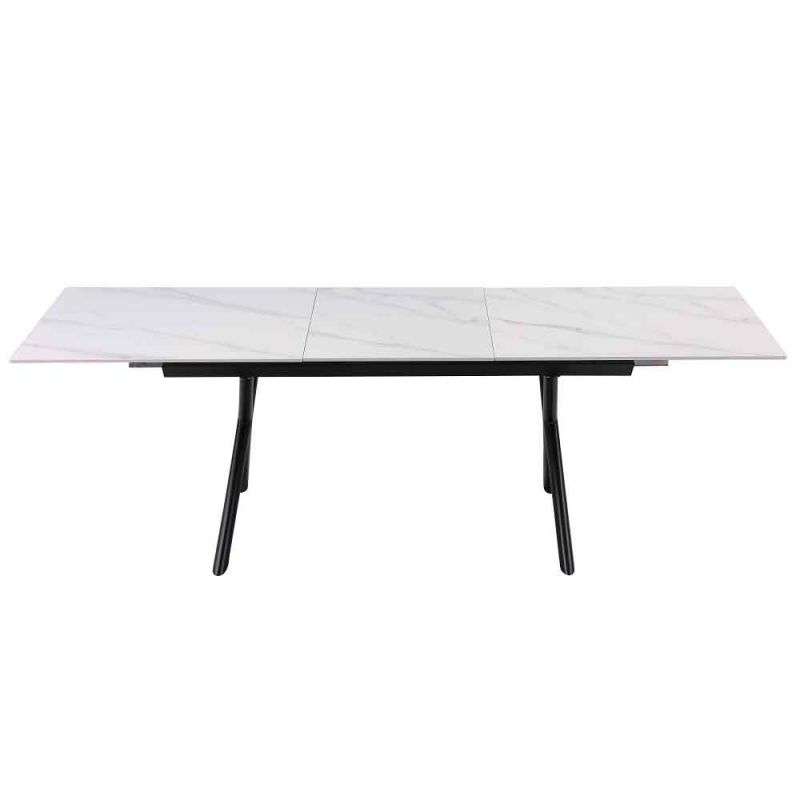 Chintaly - Karol - Extendable Sintered Stone Top Dining Table w/ Steel Base - KAROL-DT