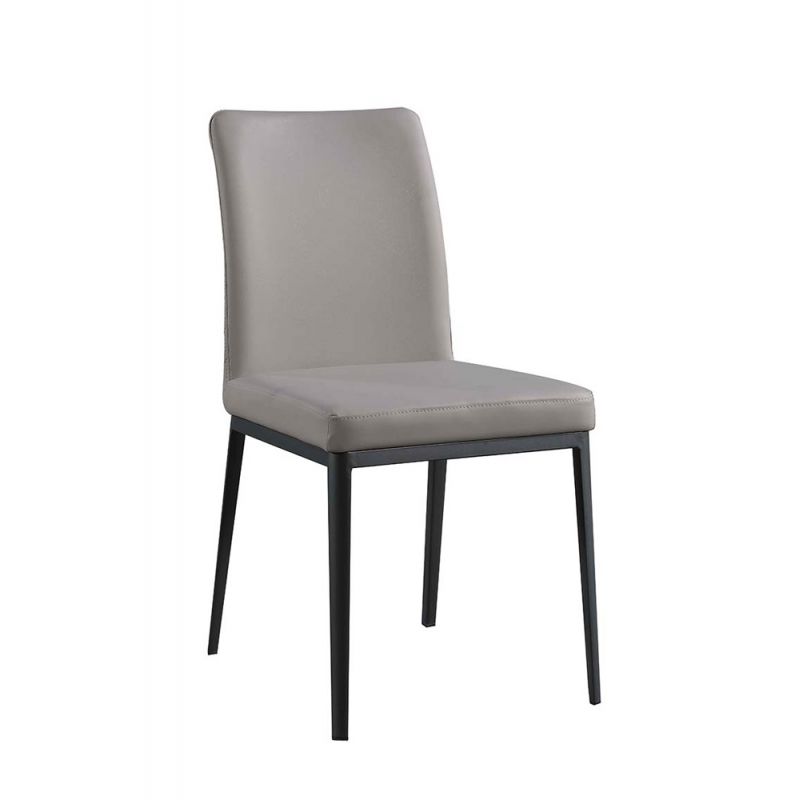 Chintaly - Katalina - Diamond Stitched Back Side Chair w/ Steel Legs - (Set of 2) - KATALINA-SC-KHA