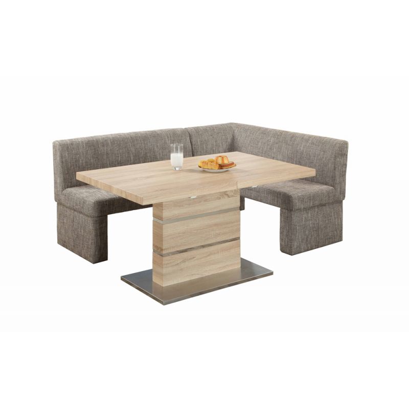 Chintaly - Labrenda - Modern Dining Set w/ Extendable Table & Upholstered Nook - LABRENDA-2 PC NOOK