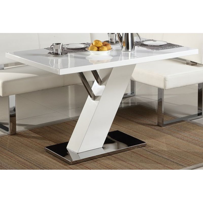 Chintaly - Linden Modern Design White Dining Table - LINDEN-DT