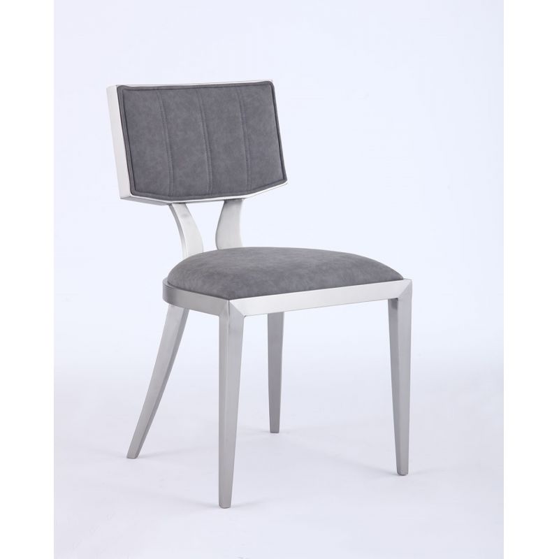 Chintaly - Mavis Midcentury Side Chair in Grey (Set of 2) - MAVIS-SC-GRY-BSH
