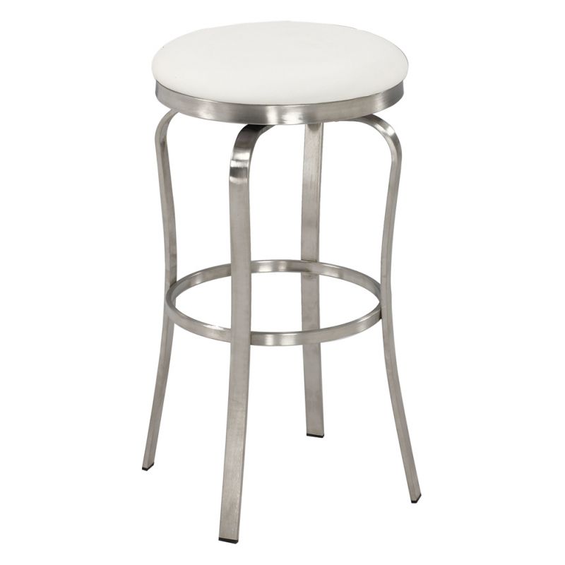 Chintaly - Modern Backless Counter Stool White - 1193-CS-WHT