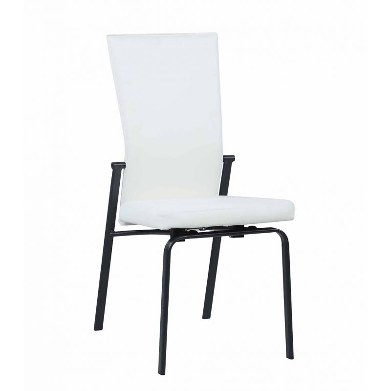 Chintaly - Molly - Contemporary Motion-back Side Chair - (Set of 2) - MOLLY-SC-WHT-BLK