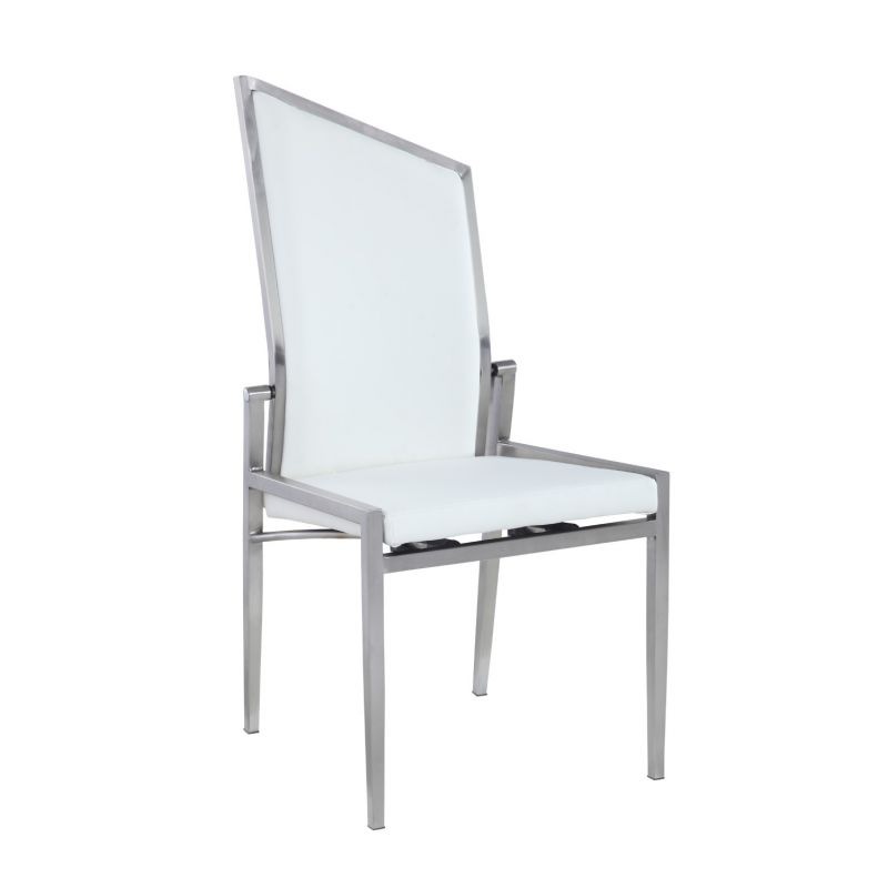 Chintaly - Nala Contemporary Motion Back Side Chair in White (Set of 2) - NALA-SC-WHT-BSH
