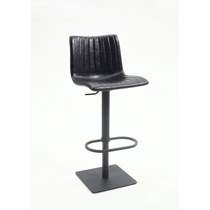 Chintaly - Pneumatic Stool Black Vintage Style - 0879-AS-BLK