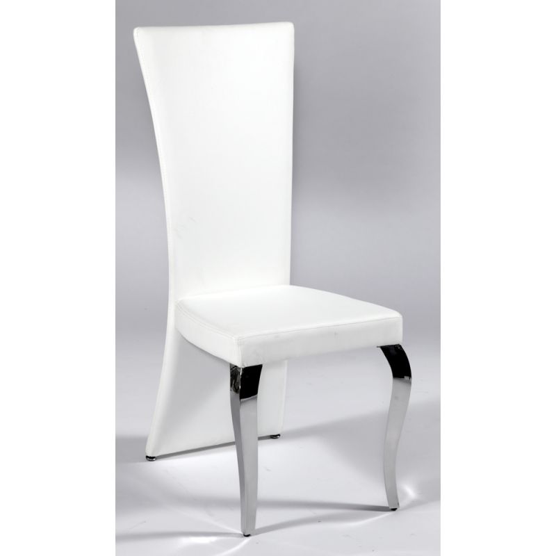 Chintaly - Teresa Transitional Rectangular High Back Side Chair White - (Set of 2) - TERESA-SC-RCT-WHT