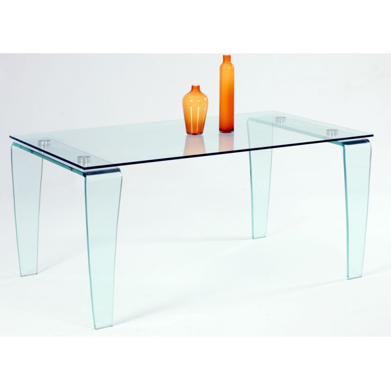 Chintaly - Vera Modern Glass Dining Table - VERA-DT