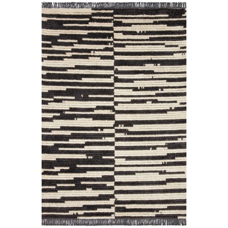 Chris Loves Julia x Loloi - Alice Cream / Charcoal 3'-8