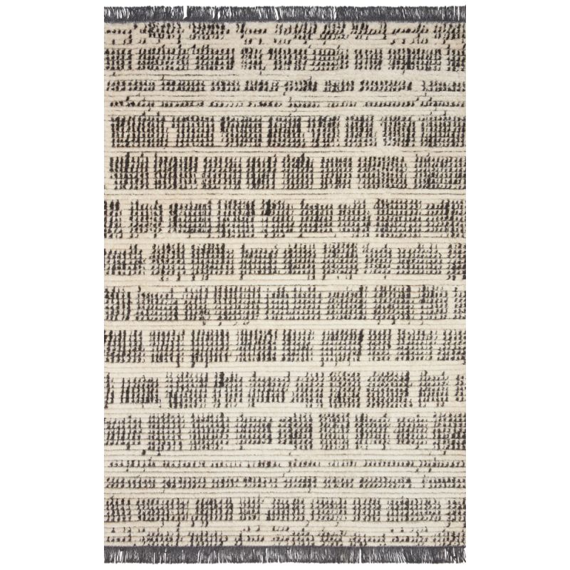 Chris Loves Julia x Loloi - Alice Cream / Charcoal 5'-2