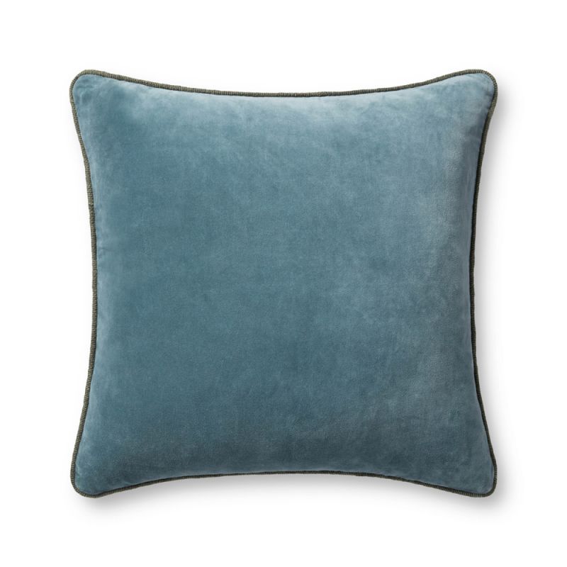 Chris Loves Julia x Loloi - Liza Blue 22'' x 22'' Cover w/Down Pillow ...