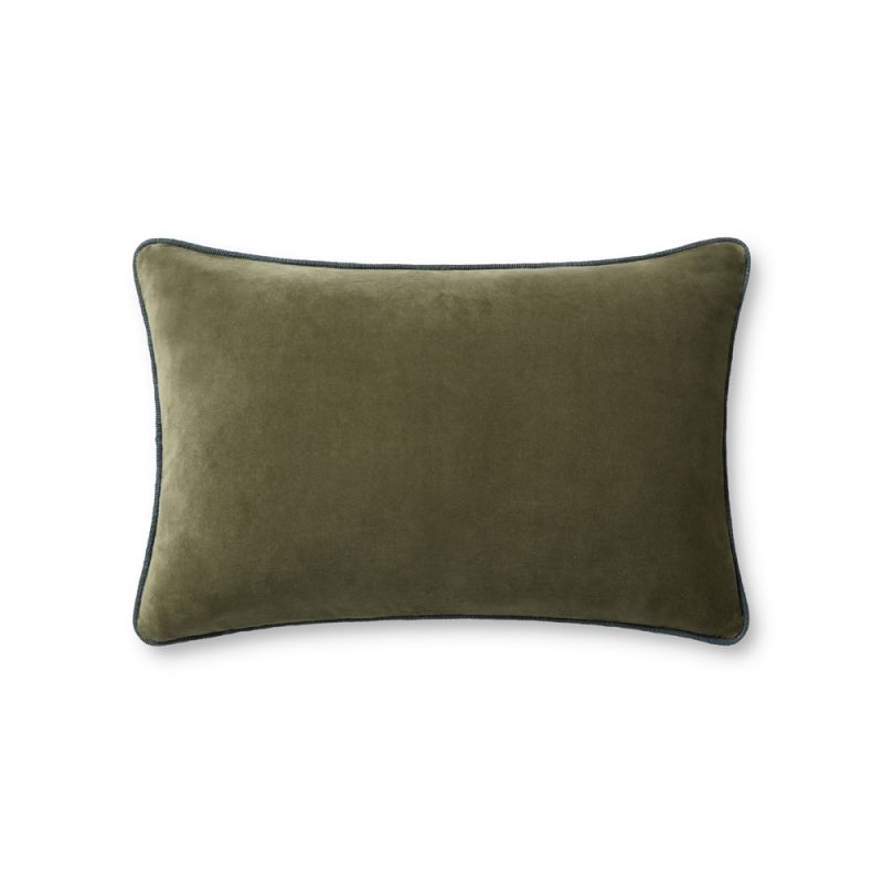 Chris Loves Julia x Loloi - Liza Green 16'' x 26'' Cover w/Poly Pillow - PSETPCJ0020GR00PI15