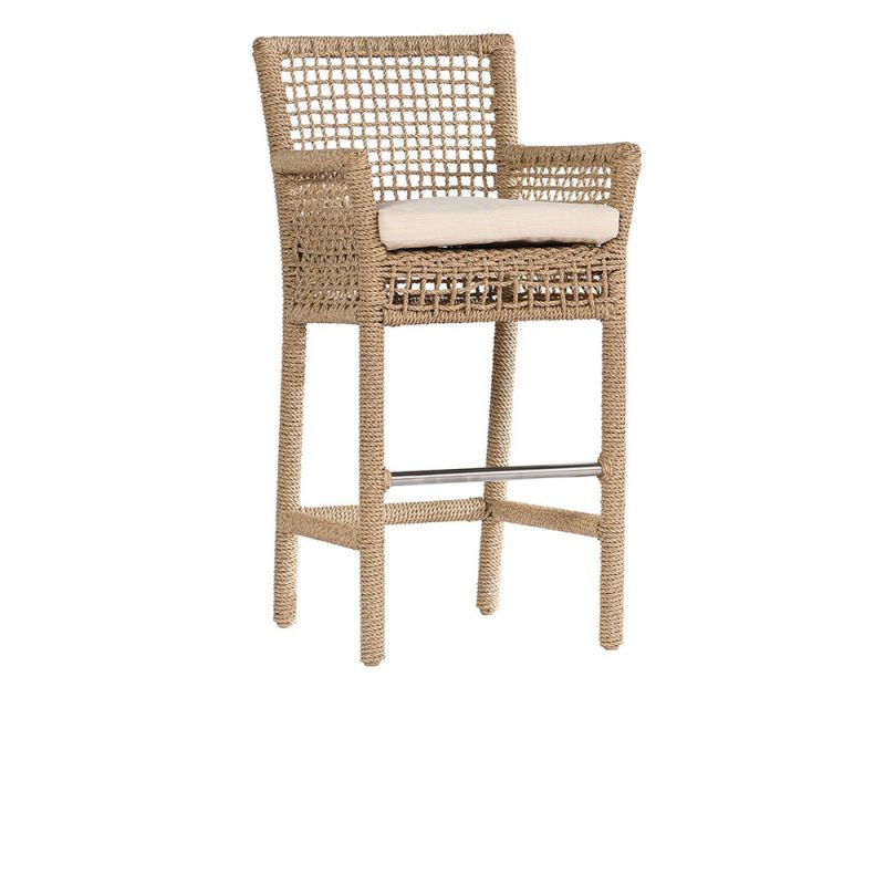 Classic Home - Brisbane Outdoor Bar Stool Natural - Seat Height 30