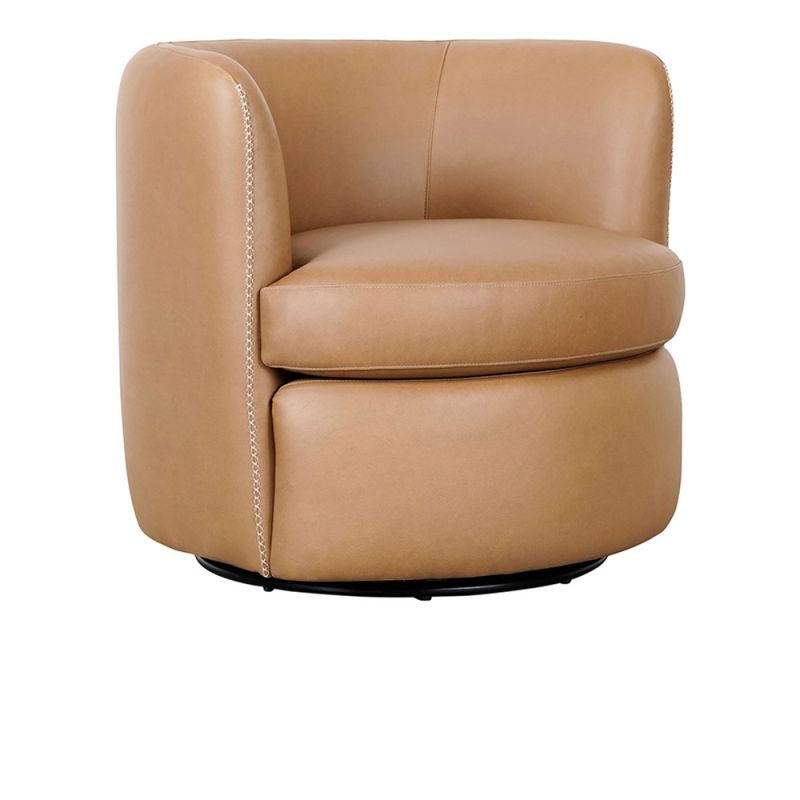 Classic Home - Bronson Swivel Accent Chair Saddle MX - 53007585