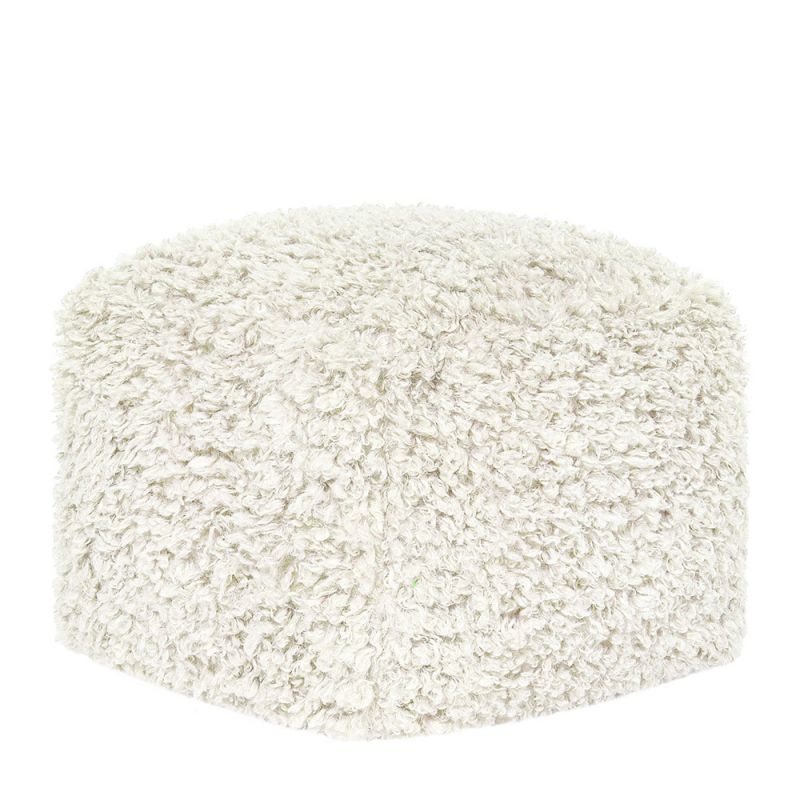 Classic Home - Carters Ivory Pouf 18x18x14 - VP12215