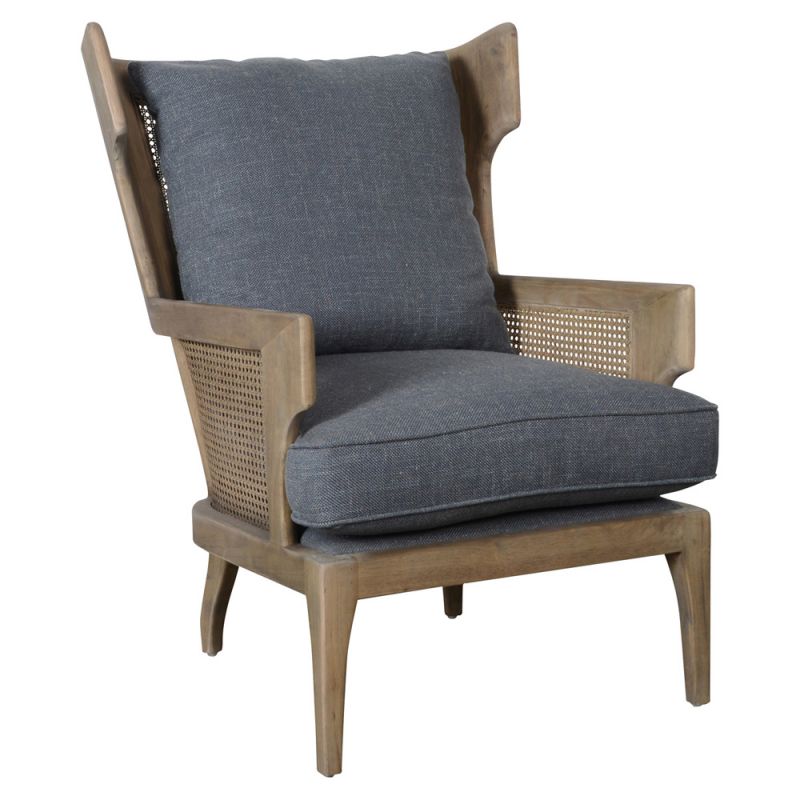 Classic Home - Lawrence Rattan Accent Chair Charcoal - 53004536