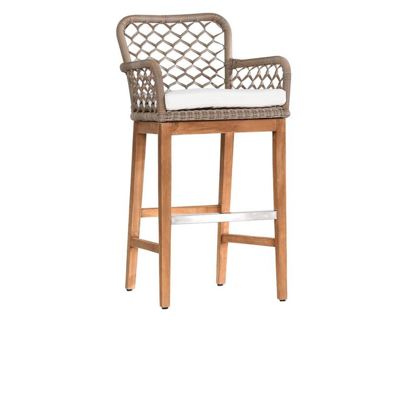 Classic Home - Paulo Outdoor Bar Stool Gray - Seat Height 27