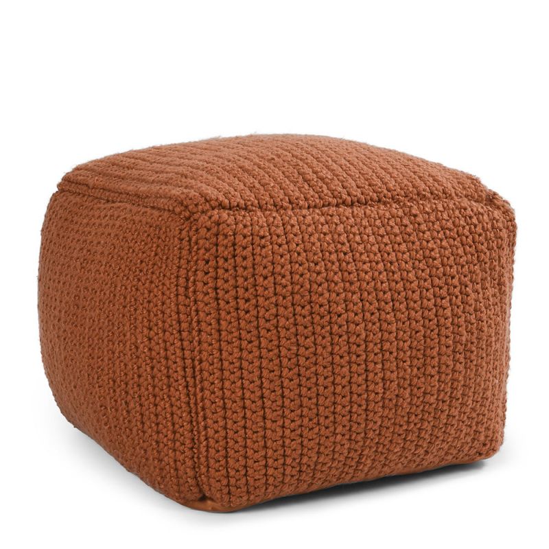 Classic Home - Performance  Prism Terracotta Pouf 18x18x14 (Set of 2) - VP10036