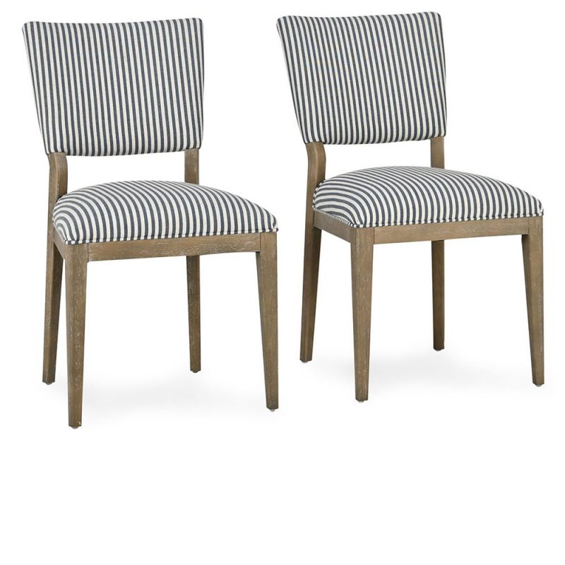 Classic Home - Phillip Upholstered Dining Chair Striped (Set of 2) - 53051677