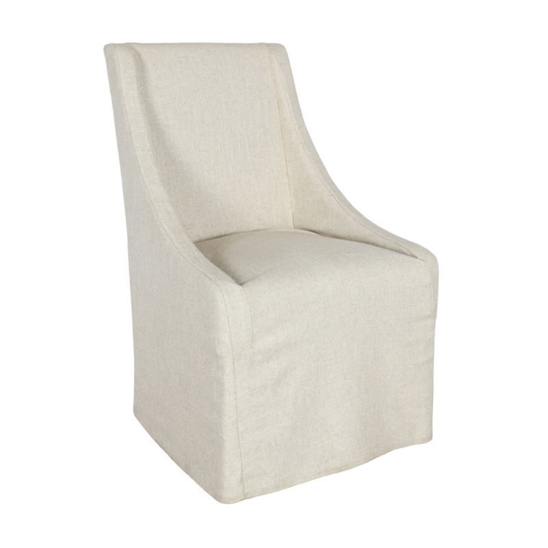 Classic Home - Warwick Rolling Wingback Dining Chair Oatmeal - 53004329