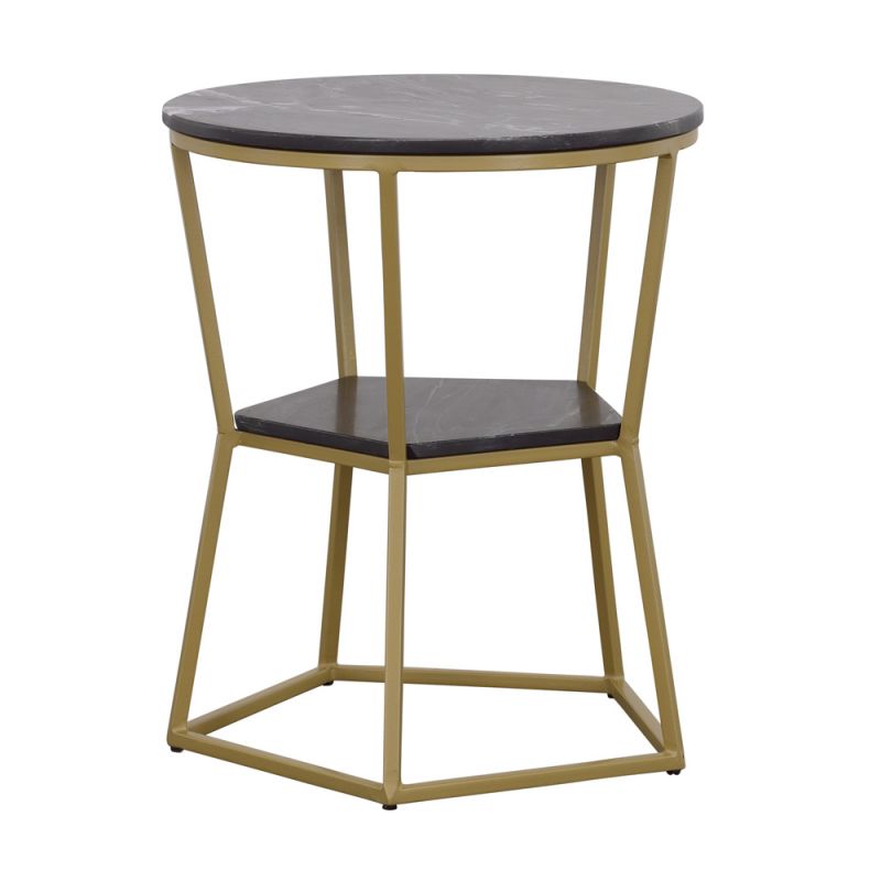 Coast to Coast - Charleigh Transitional Black & Gold Accent Table - 92544