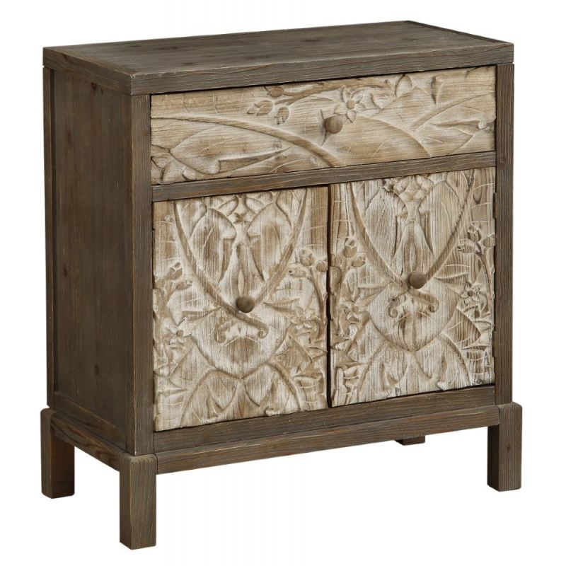 Coast To Coast - One Drawer Two Door Cabinet in Treasures Weathered Natural - 13609
