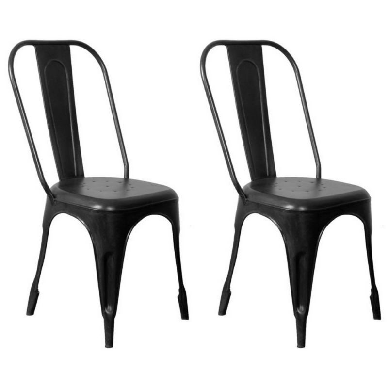 Coast To Coast - Metal Chairs in Burnished Brown Metal - (Set of 2) - 46807
