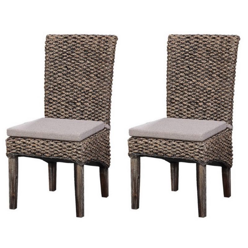 Coast To Coast - Sea Grass Dining Chairs in Warm Natural Sea Grass - (Set of 2) - 48211