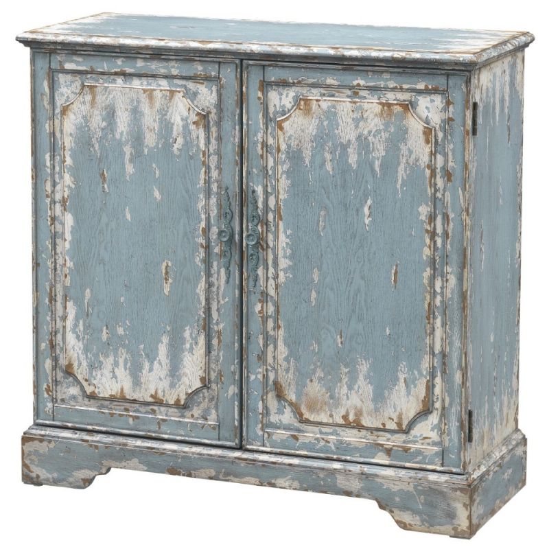 Coast To Coast - Two Door Cabinet in Cabot Aged Blue & Cream - 40295