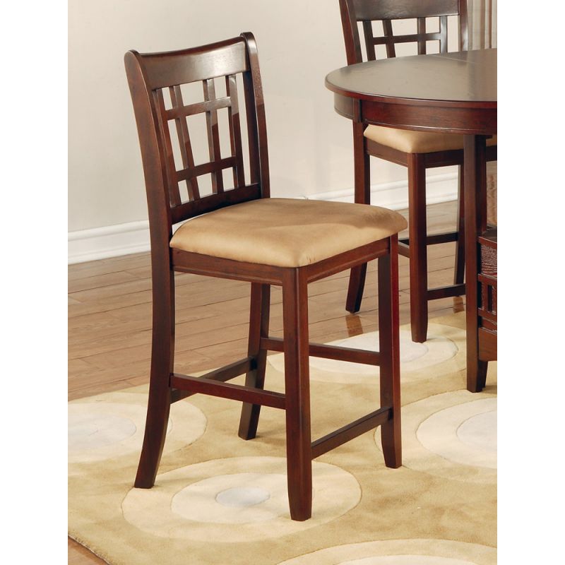 Wheat Back Counter Height Chair in a Brown Cherry by Coaster 100889N Set of 2 