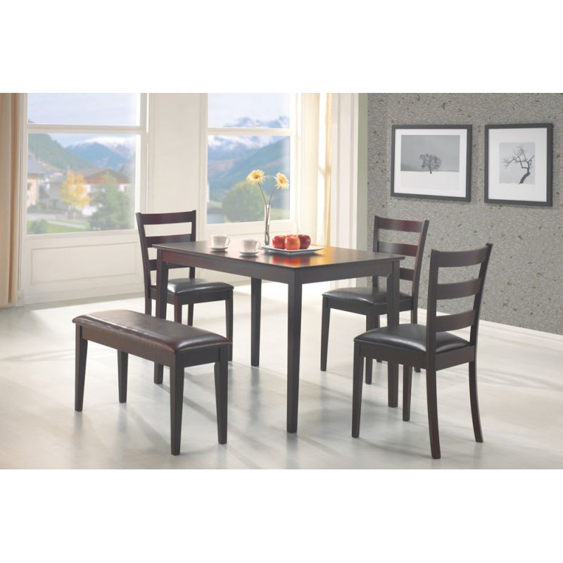 Coaster - Guillen 5 Pc Dining Set in Cappuccino Finish - 150232