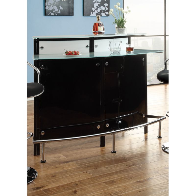 Coaster - Keystone Bar Table (Black/Chrome) - 100139