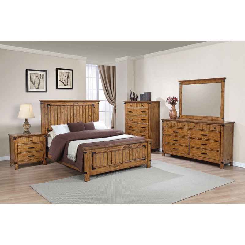 Coaster -  Brenner Ca King 5Pc Set (Kw.Bed,Ns,Dr,Mr,Ch) - 205261KW-S5