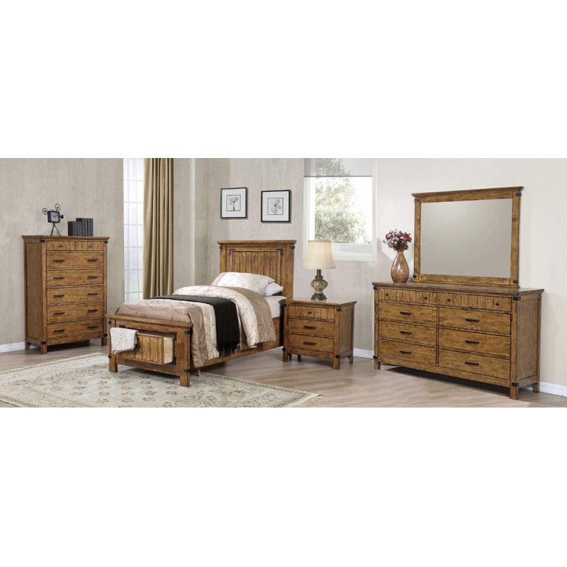 Coaster -  Brenner Twin 5Pc Set (T.Bed,Ns,Dr,Mr,Ch) - 205260T-S5
