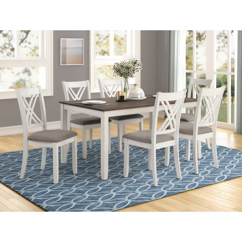 Coaster - Fortress Dining Room L Packaged Sets : Dining Set 7 Pc Set - 190721