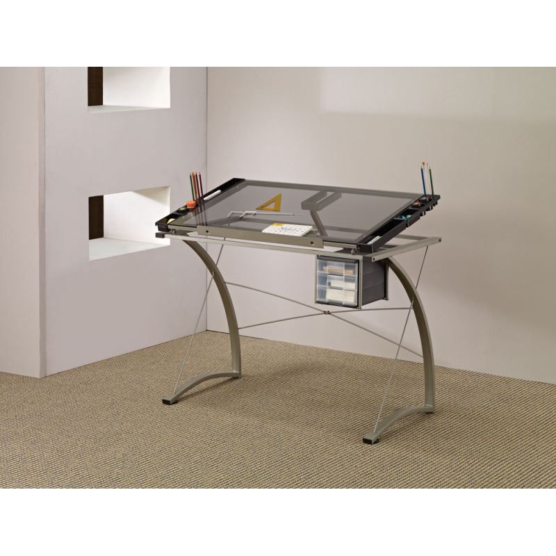 Coaster - Melo Drafting Desk (Dark Grey) - 800986