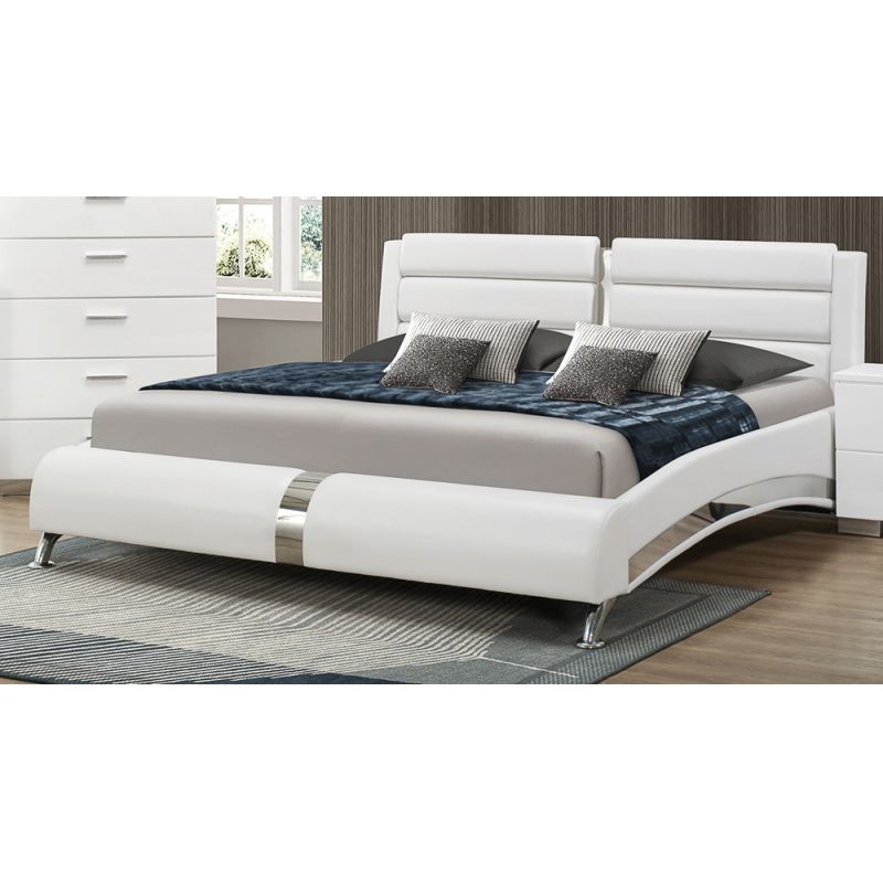 Coaster - Jeremaine Eastern King Bed (Glossy White) - 300345KE