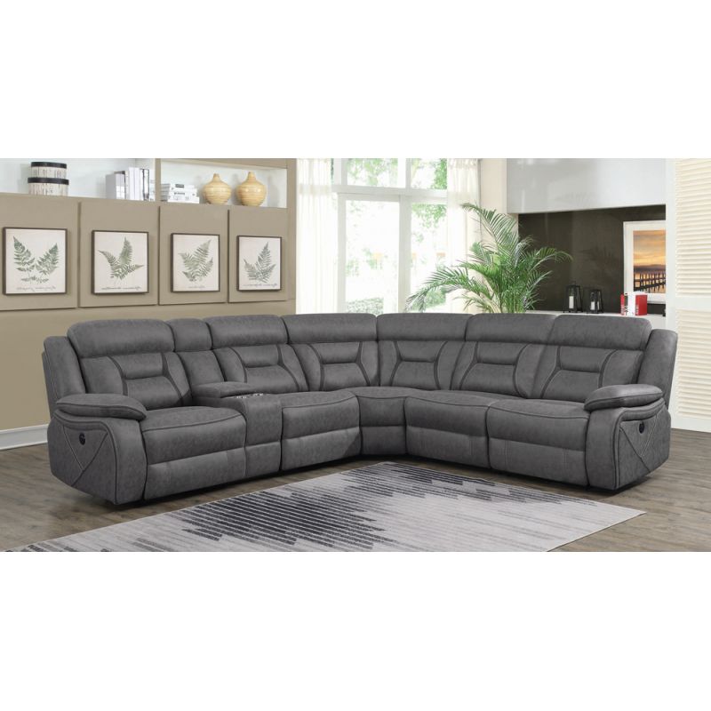 Coaster -  Higgins Motion 4 Pc Power Sectional - 600370