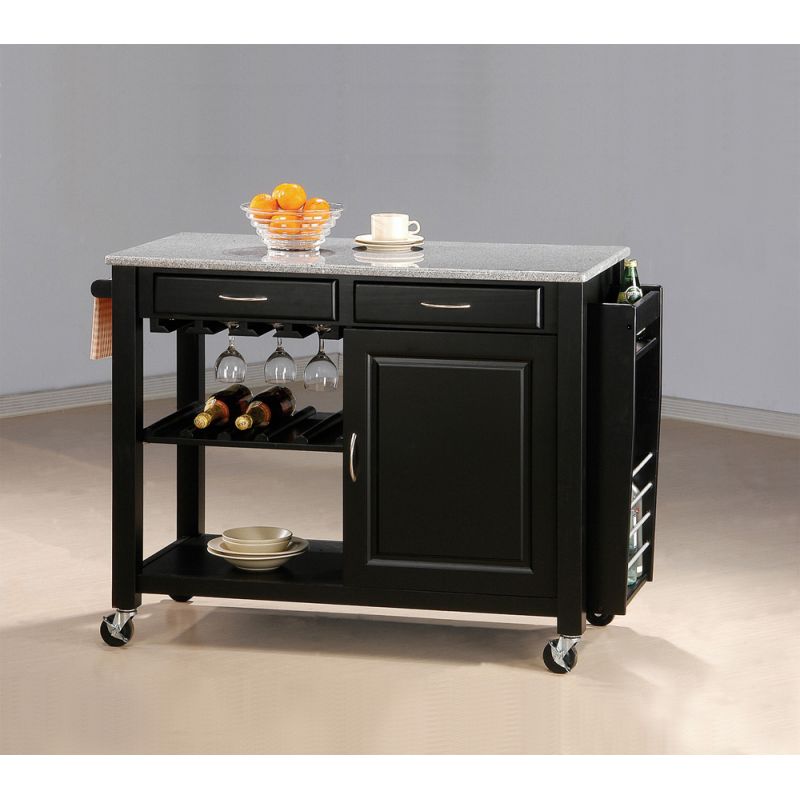 Coaster - Kitchen Cart (Black Granite Top) - 5870