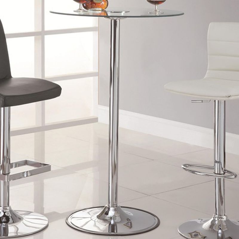 Coaster - Thea Led Bar Table (Chrome) - 122400