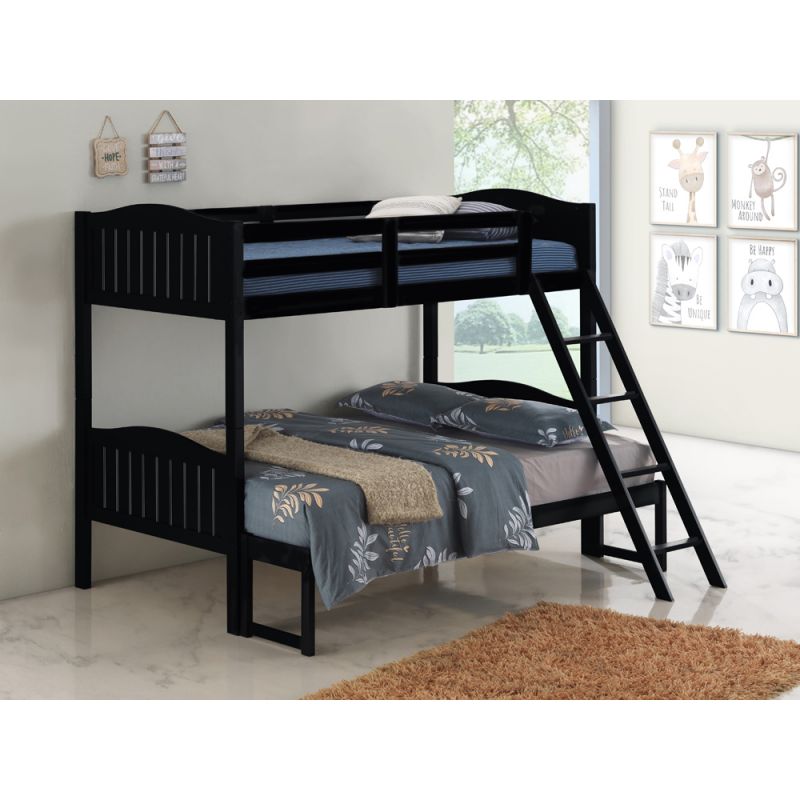 Coaster -  Littleton Bunk Bed Twin/Full Bunk Bed - 405054BLK