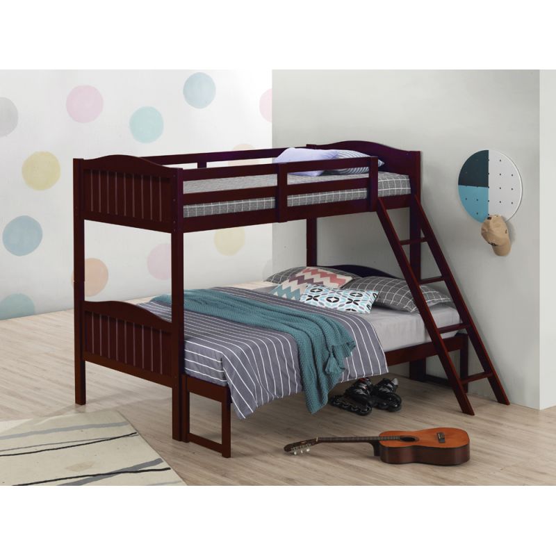 Coaster -  Littleton Bunk Bed Twin/Full Bunk Bed - 405054BRN