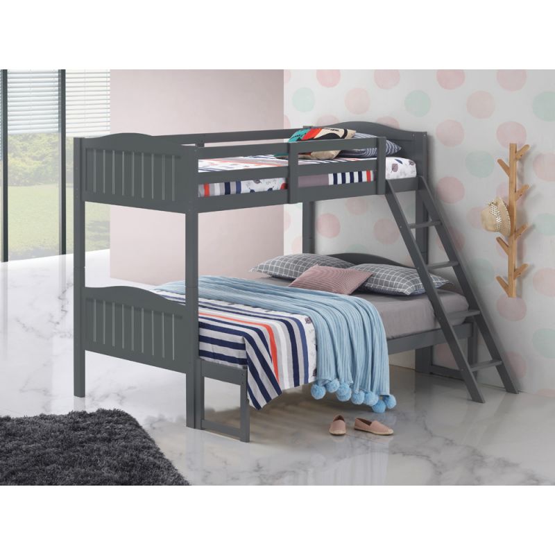 Coaster -  Littleton Bunk Bed Twin/Full Bunk Bed - 405054GRY