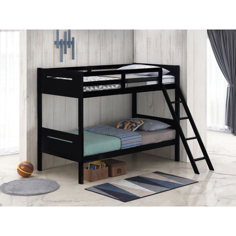 Coaster -  Littleton Bunk Bed Twin/Twin Bunk Bed - 405051BLK