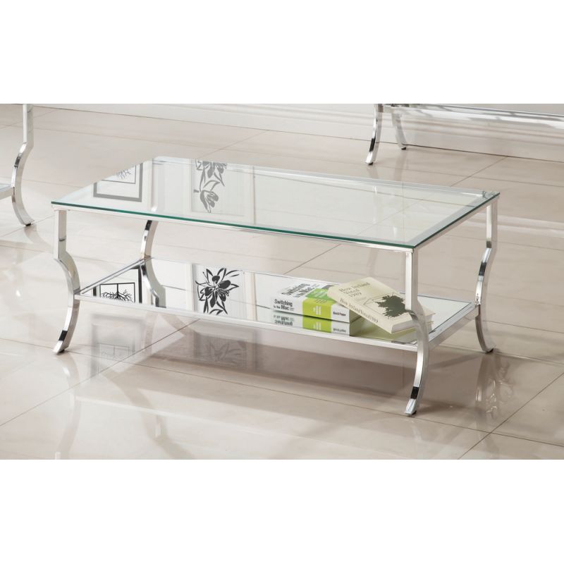 Coaster - Saide Living Room: Glass Top Occasional Tables Coffee Table - 720338